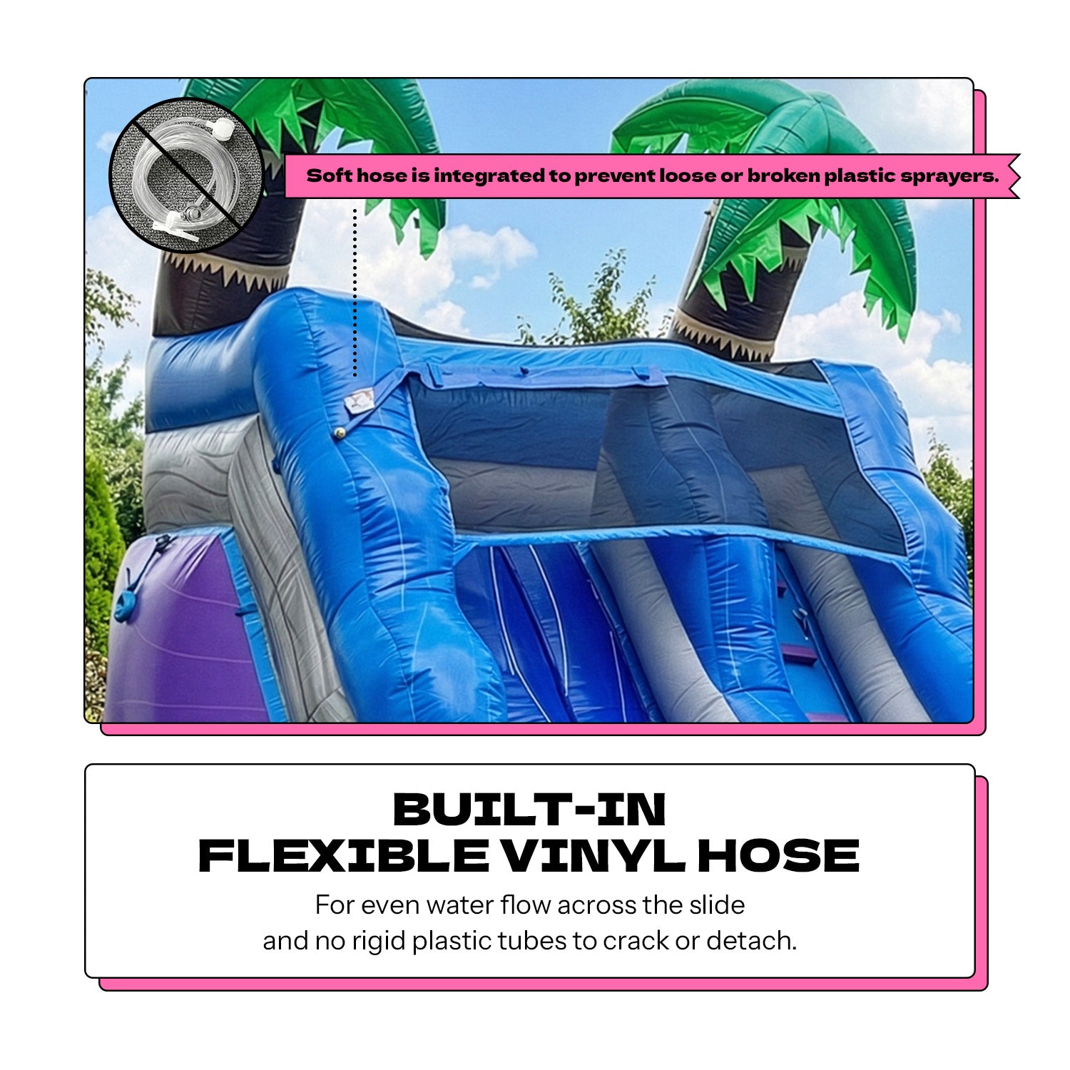 NEW! POP JUMP Tropical 13' Waterslide with Pool