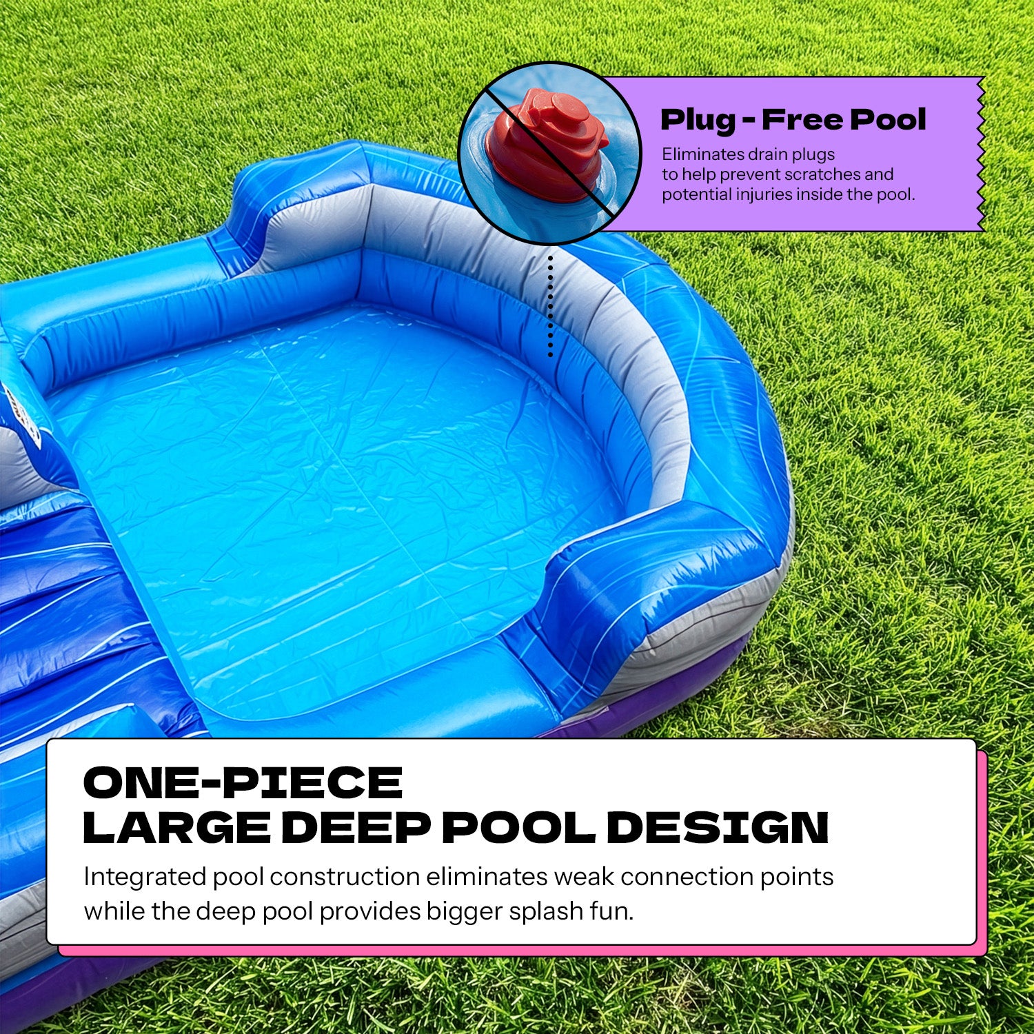 NEW! POP JUMP Tropical 13' Waterslide with Pool