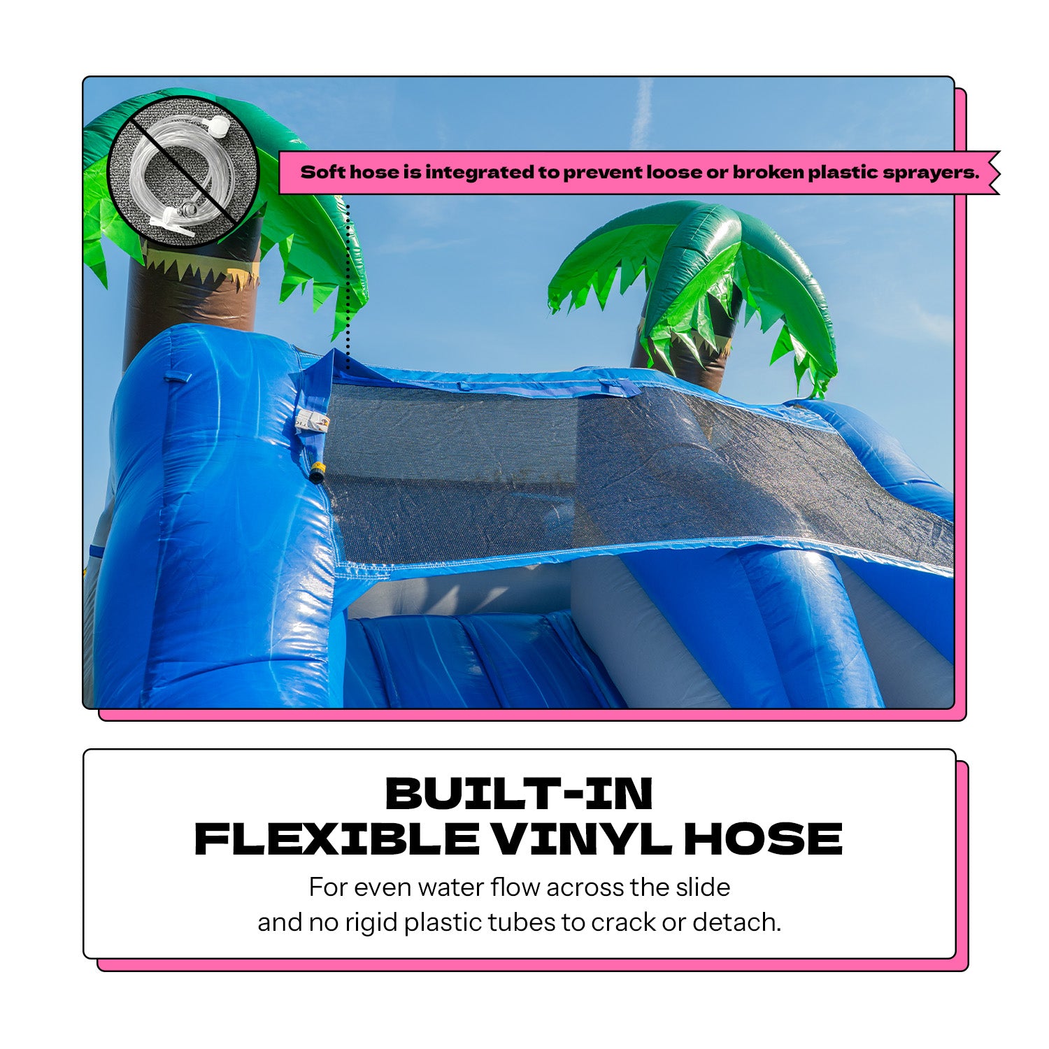 NEW! POP JUMP Tropical 13' Waterslide with Pool