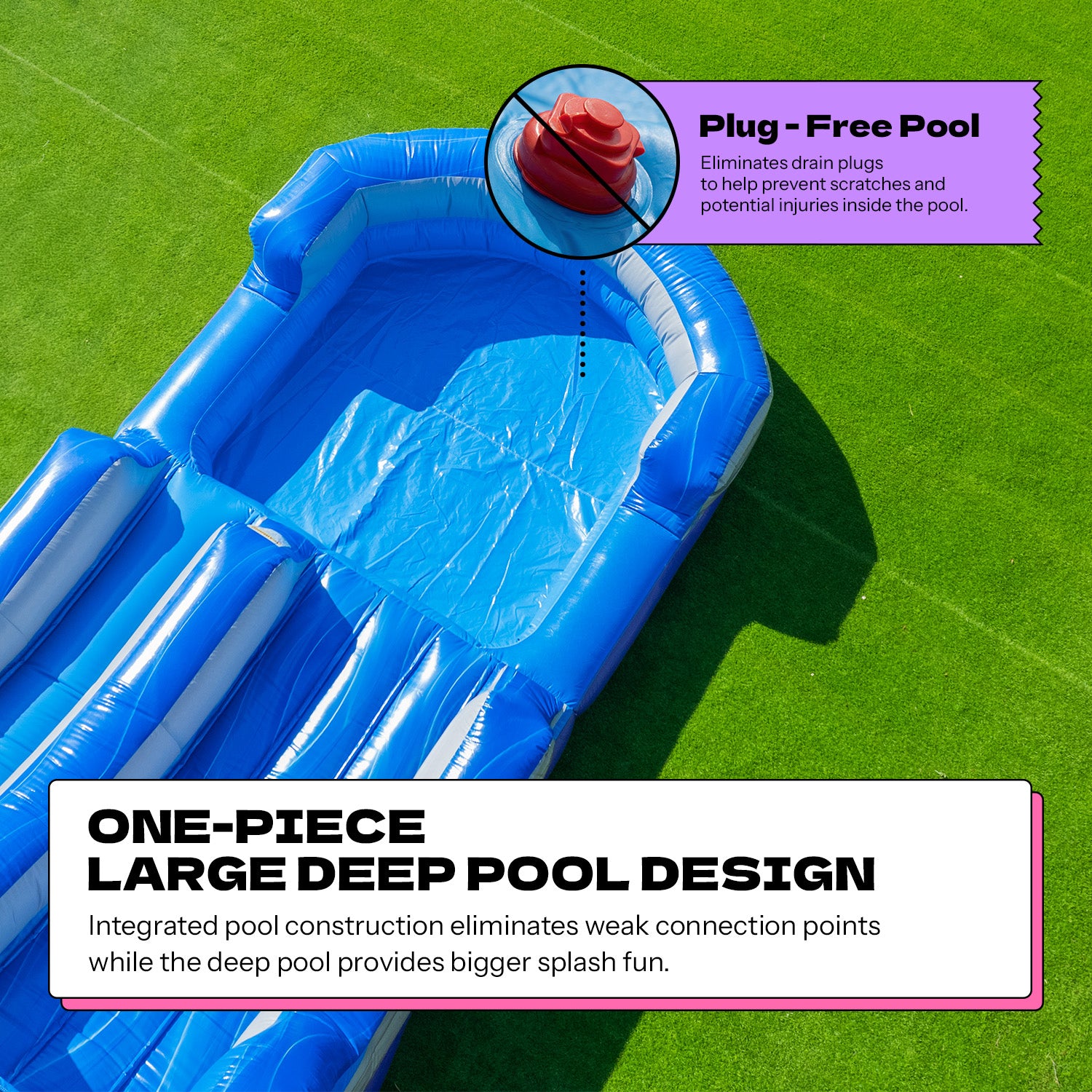 NEW! POP JUMP Tropical 13' Waterslide with Pool