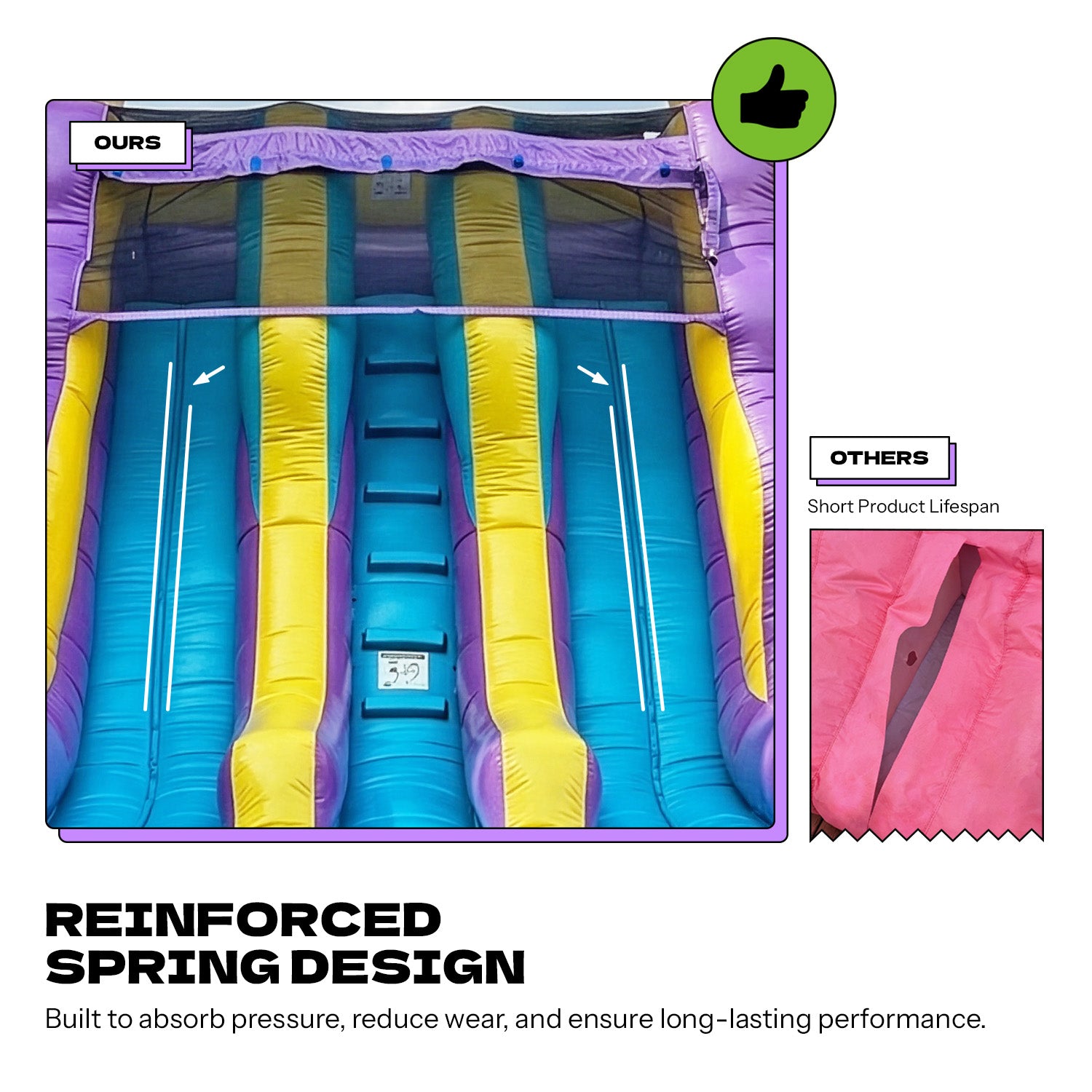 (PRE-ORDER SHIPS MARCH 2) POP JUMP Ice Pop 16' Dual Lane Center Climb Waterslide with Attached Pool