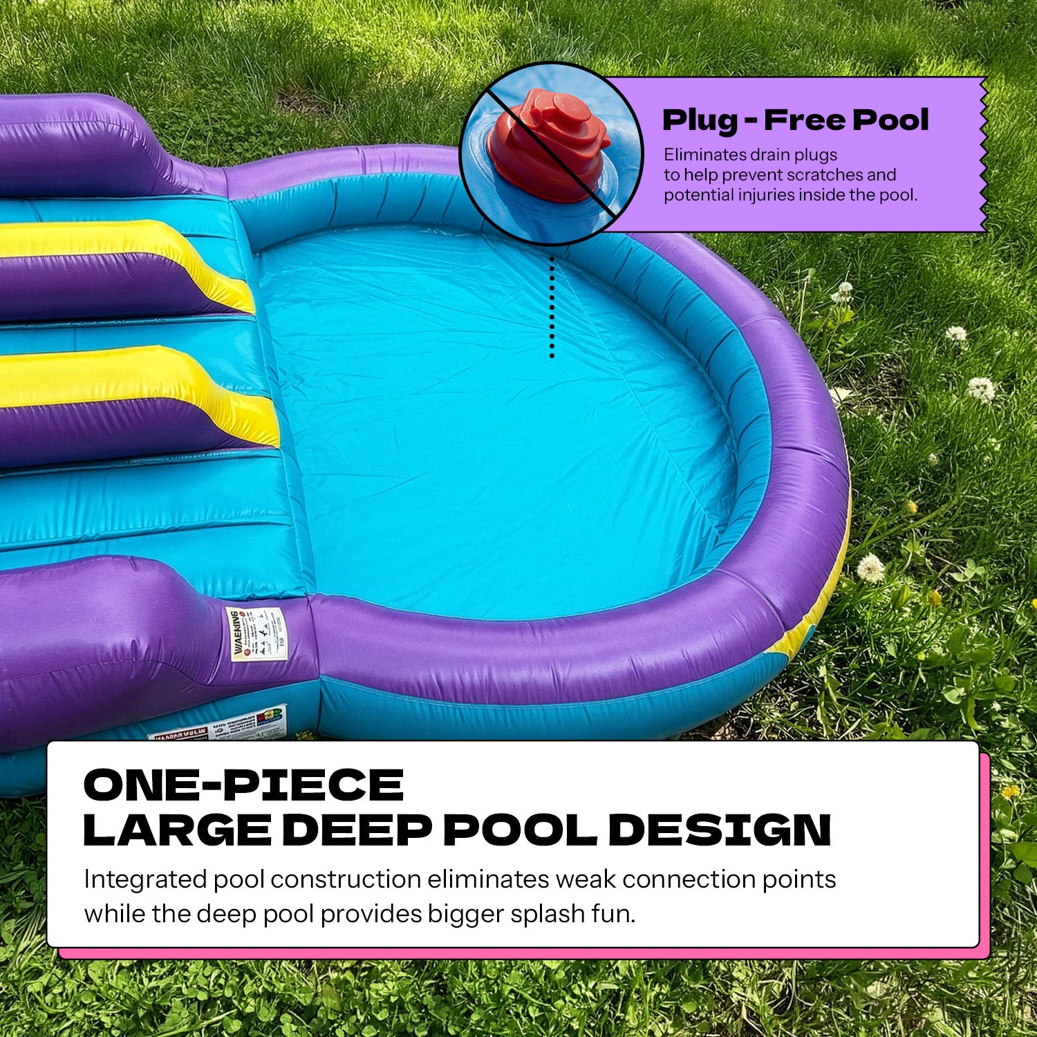(PRE-ORDER SHIPS MARCH 2) POP JUMP Ice Pop 16' Dual Lane Center Climb Waterslide with Attached Pool
